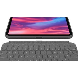 Logitech Combo Touch Keyboard/Cover Case Apple, Logitech iPad (10th Generation) Tablet - Oxford Gray - Scrape Resistant, B