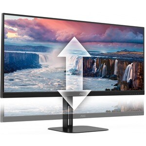 AOC U34V5C/BK 34" Class WQHD Gaming LCD Monitor - 21:9 - Matte Black - 86.4 cm (34") Viewable - Vertical Alignment (VA) - 
