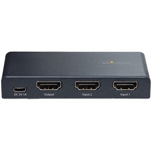 StarTech.com Video Switchbox - Cable - 8K - 1440p - 2 Input Device - 1 Display - Display - 1 x USB - 2 x HDMI In - 1 x HDM