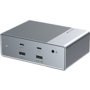 Targus HyperDrive HDG215-EU USB-Typ C Docking Station für Notebook, Tablet-PC, Desktop-PC - Silber - 3 Unterstützte Displa