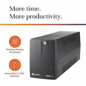Vertiv Liebert ITON ILB UPS | 1000VA | 1 x 42AH inbuilt battery - AVR | Auto charging at Off-mode | Cold start function | 