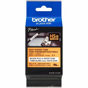 Draht-/ Kabel-Etikett Brother - 5,20 mm Breite x 1500 mm Länge x 3,10 mm Durchmesser - Rechteck - Thermotransfer - Schwarz