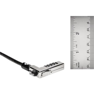 Kensington Slim Combo Lock for Standard Slot - Resettable - 4-digit - Combination Lock - Carbon Steel - For Notebook