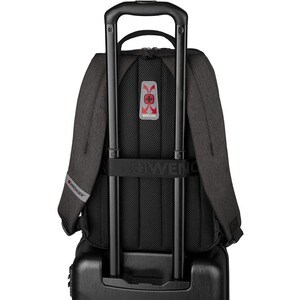 Wenger MX Reload Carrying Case (Backpack) for 10" to 16" Notebook, Tablet - Heather Gray - Water Resistant Zipper - Polyes