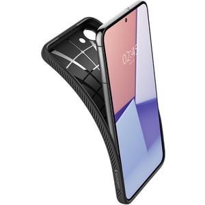 Spigen Liquid Air Case for Samsung Galaxy S23 Smartphone - Geometric Design - Matte Black - Drop Resistant, Anti-slip, Sho