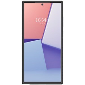 Spigen Liquid Air Case for Samsung Galaxy S23 Ultra Smartphone - Geometric Design - Matte Black - Drop Resistant, Anti-sli