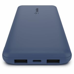 Belkin BoostCharge Stromspeicher - Blau - für iPhone, iPad, AirPod, Smartwatch, Smartphone - 10000 mAh - 3 x USB - Blau