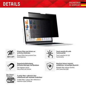 Displex 3H Gehärtetes Glas Blickschutzfilter - für 36,1 cm (14,2 Zoll) LCD MacBook Pro - Blaulicht-Reduzierung - Kratzfest