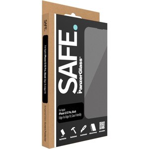Safe Tempered Glass Screen Protector - Black - For LCD iPhone 12 Pro, iPhone 12 - Drop Resistant, Crack Resistant, Impact 