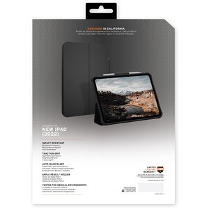 Urban Armor Gear PLYO Carrying Case (Folio) for 27.7 cm (10.9") Apple iPad (2022) Tablet - Ice, Black - Drop Resistant, Im