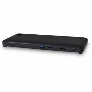 V7 DOCKUCPT3D USB Tipo C Estação de ancoragem - Leitor de cartão de memória - SD, microSD - 130 W - Preto - 3 Displays sup