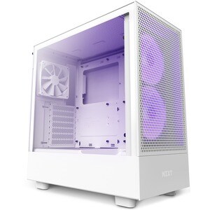 NZXT H5 Flow Computer Case - ATX Motherboard Supported - Mid-tower - Galvanized Cold Rolled Steel (SGCC), Tempered Glass -