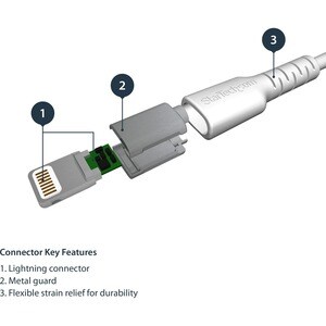 StarTech.com 2m Lightning/USB Cable de transferencia de datos - 1 Solamente - Cable for Smartphone, iPad, iPad Air, iPad m
