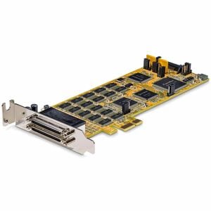 StarTech.com Multiport Serial Adapter - Yellow - TAA Compliant - PCI Express x1 - 16 x DB-9 RS-232 - Serial - 921.60 kbit/