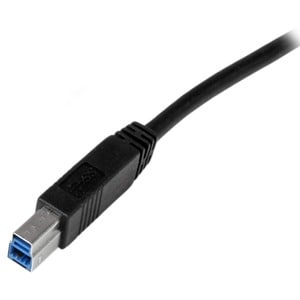 2M (6 FT) CERTIFIED SUPERSPEED USB 3.0 A TO B CABLE CORD - USB 3 CABLE - 1X USB 3.0 A (M) 1X USB 3.0 B (M) - 2 METER BLACK