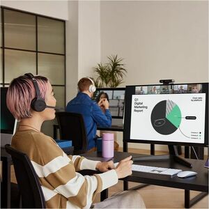 Cisco Kabel/Kabellos Kopfbügel Stereo Headset - Schwarz - Google Assistant, Siri - Binaural - Geschlossen - 20 Hz bis 20 k