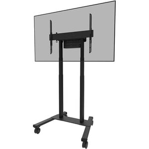 Neomounts Display Cart - 110 kg Capacity - 4 Casters - Steel - 1019 mm Width x 831 mm Depth x 2127 mm Height - Black