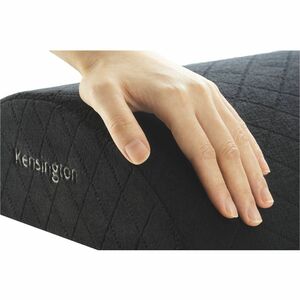 Kensington Premium Comfort Soft Footrest - Black - High Density Foam (HDF), Polyester - 1 Box