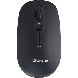 Verbatim Multi-Device Wireless Rechargeable Optical Mouse - Black - Optical - Wireless - Bluetooth/Radio Frequency - 2.40 