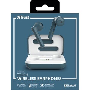 Trust Primo True Wireless Ohrhörer Stereo Ohrhörerset - Blau - Binaural - In-Ear - 20 Hz bis 20 kHz Frequenzgang - 1000 cm