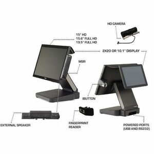 Toshiba POS Terminal - (Intel Core i5 i5-1145G7E - 16 GB DDR4 SDRAM 128 GB M.2/PCI Express - 39.6 cm (15.6") LCD Touchscre