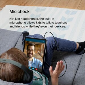 Belkin SOUNDFORM Mini Wired Over-the-head Stereo Headset - Black - Binaural - Circumaural - 121.9 cm Cable - Mini-phone (3