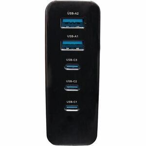 4XEM's GaN 140W GAN Power Delivery Charger Quintuple Output With Display - 140 Watt GAN Power Delivery Charger Quintuple O