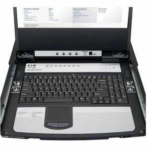 Tripp Lite series B030-DP08-17DIP LCD Rack Console KVM Switch - Metal - Black - TAA Compliant - 8 Computer(s) - 43.2 cm (1