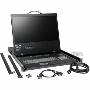 Tripp Lite series B040-008-19 LCD Rack Console KVM Switch - Black - TAA Compliant - 8 Computer(s) - 48.3 cm (19") LCD - WX