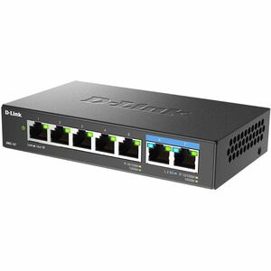 D-Link DMS-107 7 Anschlüsse Ethernet-Switch - Gigabit-Ethernet, 2.5 Gigabit Ethernet - 10/100/1000Base-T, 2.5GBase-T - Sch
