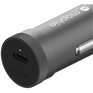 mophie Auto Adapter - 20 W - 12 V DC Input - Black - 1