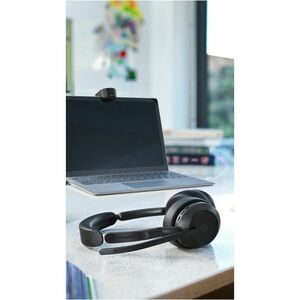 Cuffie Jabra Evolve2 55 Wireless On-ear Stereo - Nero - Binaural - Ear-cup - 3000 cm - Bluetooth - 20 Hz a 20 kHz - Tecnol