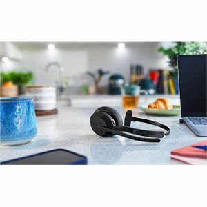 Jabra Evolve2 55 Wireless On-ear Mono Headset - Monaural - Supra-aural - 3000 cm - Bluetooth - 20 Hz to 20 kHz - MEMS Tech