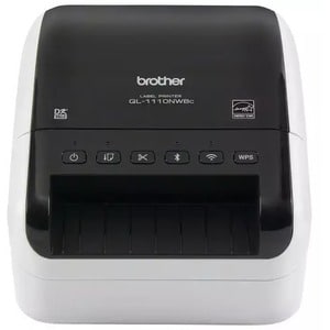 Brother QL-1110NWBC Desktop Direct Thermal Printer - Monochrome - Label Print - Ethernet - USB - Bluetooth - White, Glossy