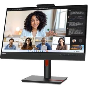 Lenovo ThinkVision T24mv-30 24.0" (61.0 cm) Class Webcam Full HD LCD Monitor - 16:9 - Raven Black - 23.8" (60.5 cm) Viewab