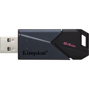 Kingston DataTraveler Exodia 64GB USB 3.2 (Gen 1) Type A Flash Drive - 64 GB - USB 3.2 (Gen 1) Type A - Matte Black