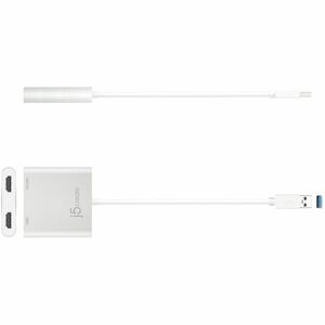 j5create JUA365 A/V-Adapter - 1 - TAA-konform - 3840 x 2160 Supported - Silber