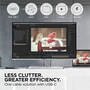 ViewSonic VX2776-4K-MHDU 27 Inch 4K IPS Monitor with Ultra HD Resolution, 65W USB C, HDR10 Content Support, Thin Bezels, H