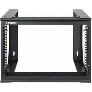 Rack 19" Abierto Mural 6U 500x450, Flatpac - SPCC, Acero con recubrimiento de polvo - 30kg Capacidad máxima de peso - 30kg