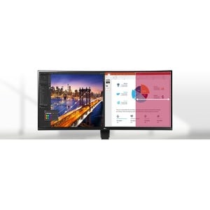 Monitor LCD LG Ultrawide 34BQ77QB-B 863,6 mm (34") Class UW-QHD Schermo curvo - 21:9 - Nero tessuto - 86,4 cm (34") Viewab
