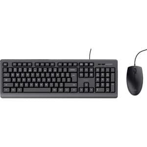 Trust - Kit clavier et souris filaires silencieux, étanche et ambidextre PRIMO