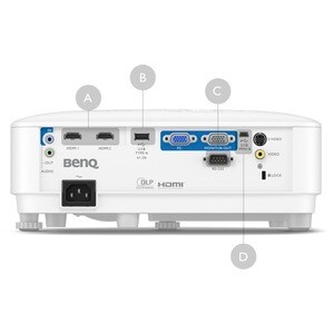 BenQ MX560 DLP-Projektor - 16:9 - 1024 x 768 Piel - 20,000:1 Kontrastverhältnis - 4000 lm Helligkeit - Vorderseite - 15000