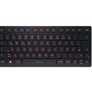 CHERRY KW 9200 MINI Keyboard - Wired/Wireless Connectivity - USB Type C Interface - Pan-Nordic - Black - SX Keyswitch - Bl