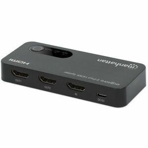 Video Splitter HDMI 4k@60Hz, 1 in:2 out, 1 - 3840x2160 - 1 x Entrada HDMI - 2 x Salida HDMI - USB