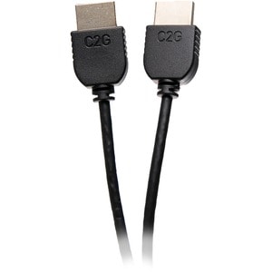 C2G 6ft Plus Series Slim Flexible HDMI Cable with Low Profile Connectors - VW-1 Rated - 4K 60Hz - M/M - Black (2 Pack) - 6