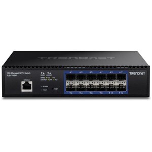 TRENDnet 12-Port 10G Layer 2 Managed SFP+ Switch - Manageable - 10 Gigabit Ethernet - 10GBase-X - 3 Layer Supported - Modu
