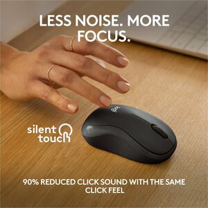 Logitech M240 Silent Bluetooth Mouse, Wireless, Compact, Portable, Smooth Tracking, Graphite - Travel Mouse - Optical - Wi