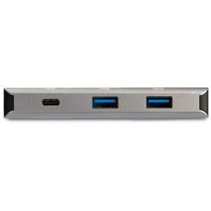StarTech.com USB/Ethernet Combo Hub - USB 3.1 Type C - External - Black, Space Gray - UASP Support - 3 Total USB Port(s) -