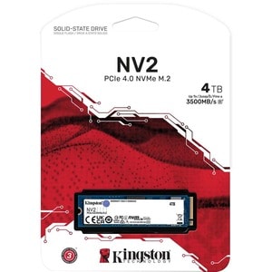 Kingston NV2 SNV2S/4000G 4 TB Solid State Drive - M.2 2280 Internal - PCI Express NVMe (PCI Express NVMe 4.0 x4) - 1280 TB