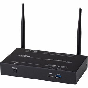 ATEN Audio/Video Switchbox - Wireless - 3840 x 2160 - 1080p - 2 Input Device - 15 m Range - 1 x HDMI Out - 1 x VGA Out
